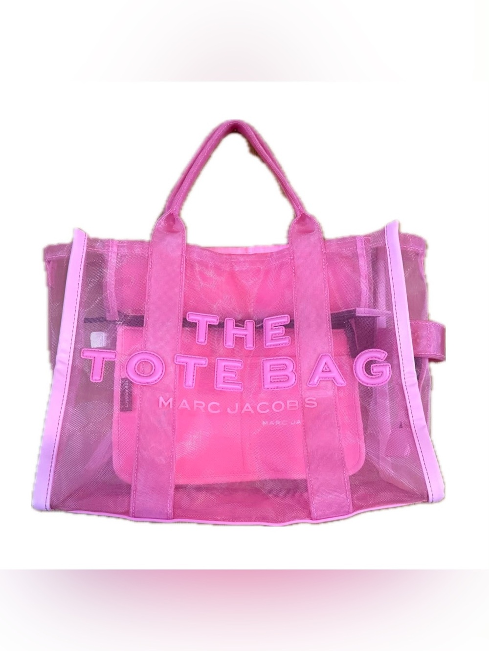 Marc Jacobs Pink Sheer 'The Tote Bag' Transparent Tote